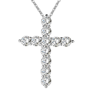 Moissanite Cross Necklace